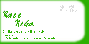 mate nika business card